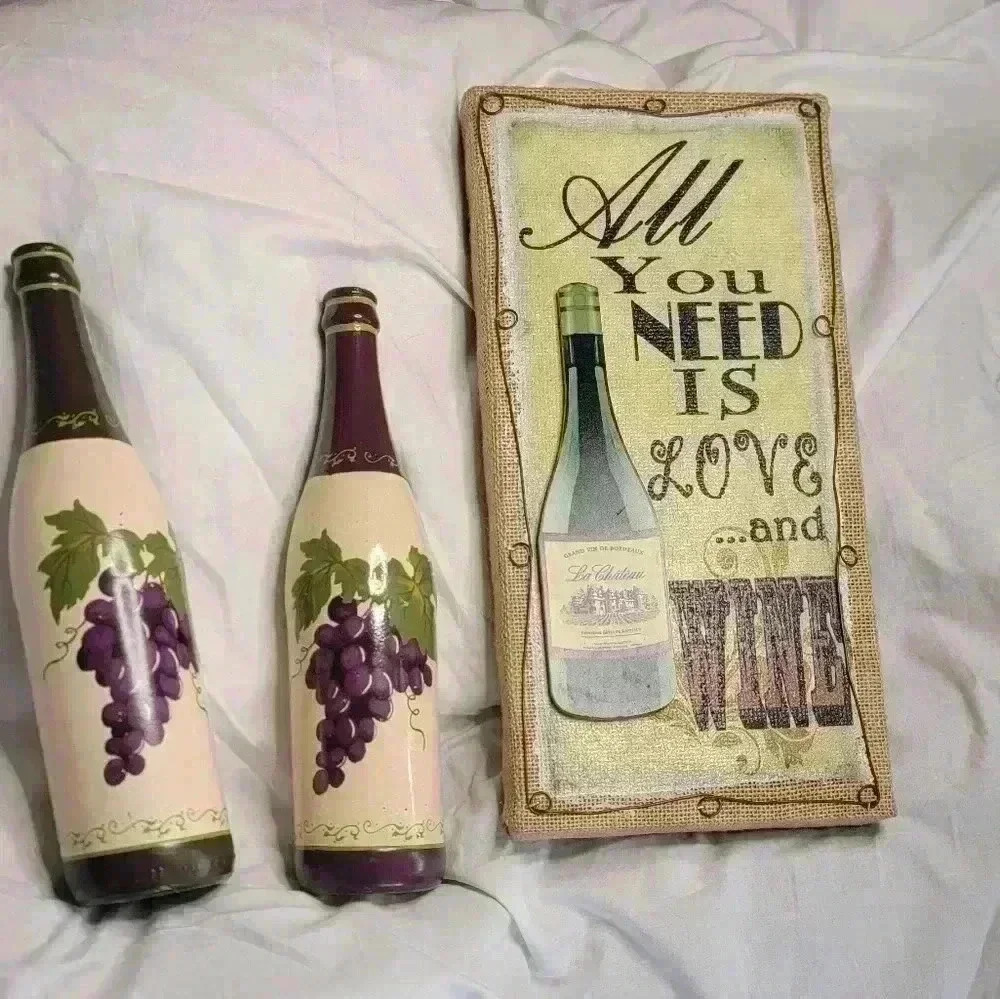Wine Bottles and Canvas Decor - Picture 8 of 8